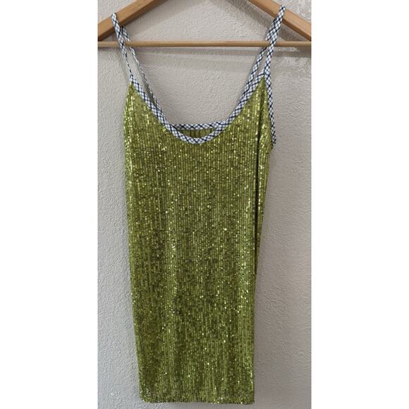 Sparkling Gold Mini Dress - Picture 2 of 4